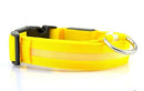 Collare regolabile luminoso a led Taglia XL per cani e gatti Giallo