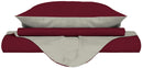 Copripiumino con Sacco e Federe Doubleface Bordeaux\/Panna Varie Misure