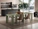 Consolle Allungabile Segmenta 110x42,5/297,5x78 cm in MDF Laccato Verde Opaco