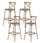 Set 4 Sgabelli 40x36x91 cm in Polipropilene Pompei Tortora