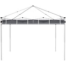 Pareti Gazebo 3x3 e 3x6 m in Tessuto Oxford Grigio con Chiusure ad Anello e a Gancio
