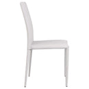Set 6 Sedie 90x46x44 cm in Similpelle da Interno Grigio Chiaro