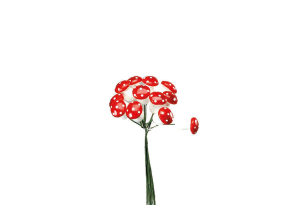 Set 24 Pick Funghetti Ø1 cm Rosso acquista