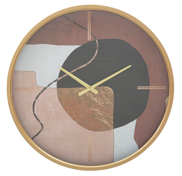 Orologio da Muro Art Red Ø60x6 cm in Ferro MDF e Vetro Multicolor acquista