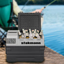 Frigorifero per Auto Barca Camper 42L con Compressore AC/DC 12V e 220V Portatile con Maniglia Grigio