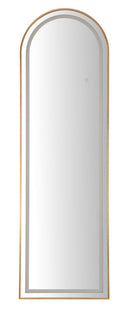 Specchio da Terra LED Simple Arco 50x3x160 cm in Alluminio e Specchio Oro      
