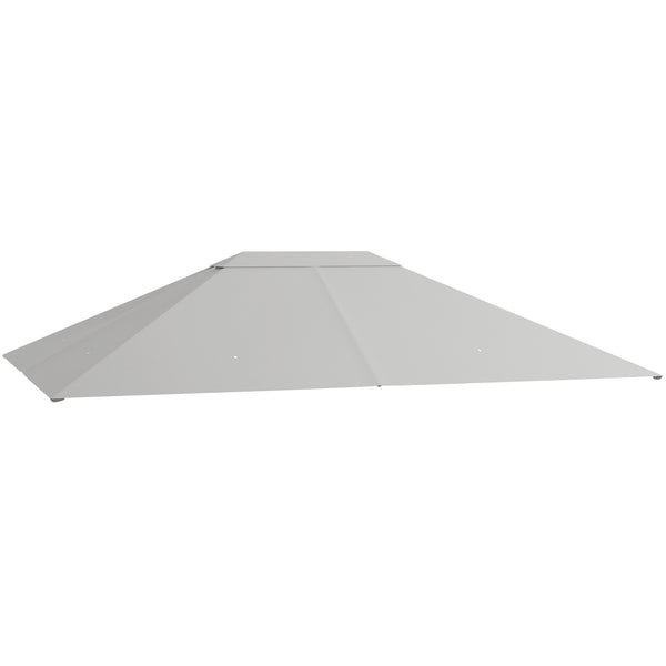 acquista Tetto di Ricambio 4x3 m per Gazebo Anti UV con Presa d'Aria in Poliestere Grigio Chiaro