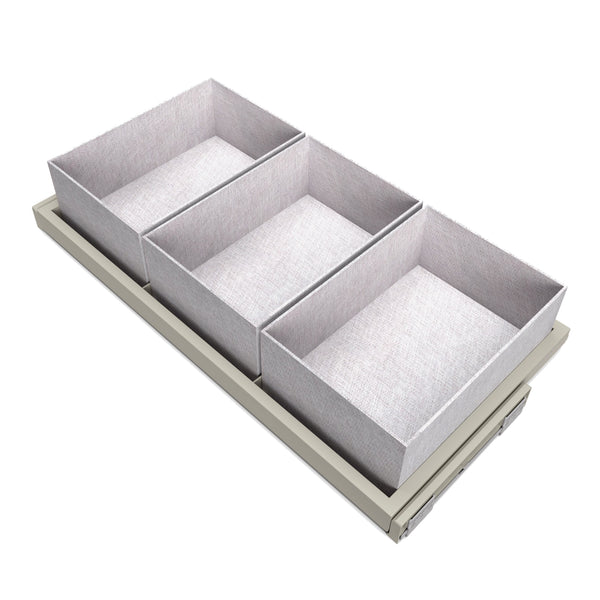 Kit 3 Cestelli e Vassoio per Amadio Regolabile 900 mm Emuca Grigio Pietra sconto