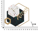 Orologio da Muro Hexagon 62x4,5x62 cm in Ferro e MDF Multicolor