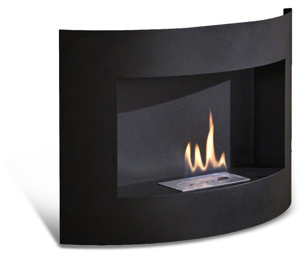 Camino a Bioetanolo da Parete 63x15,5x45 cm Nero Opaco sconto