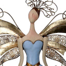 Fatina metallo blu e oro cm 32x12,7xh71,8