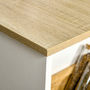 Tavolo da Bar con 3 Mensole e Barre Protettive 112x57x106 cm in Acciaio e Truciolato Bianco