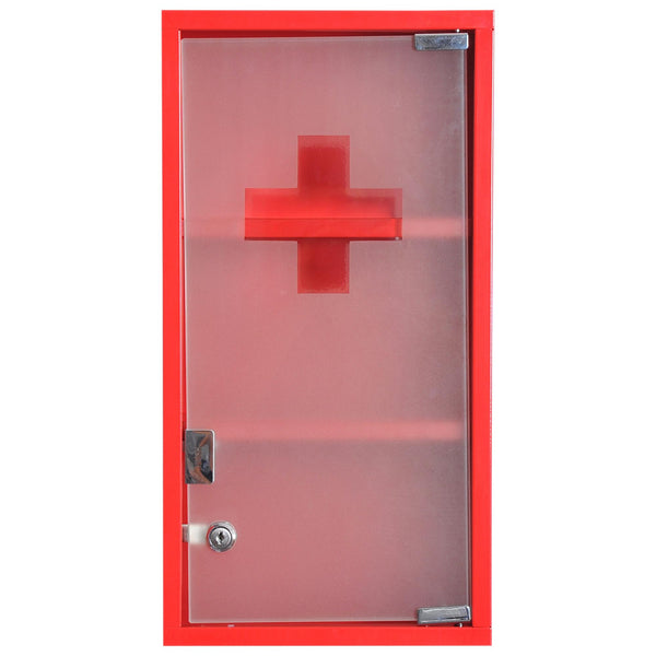 Armadietto per Medicinali Rosso 25x12x48 cm online