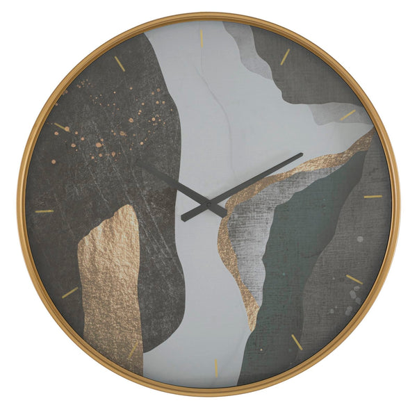 Orologio da Muro Art Ø60x6 cm in Ferro MDF e Vetro Multicolor sconto