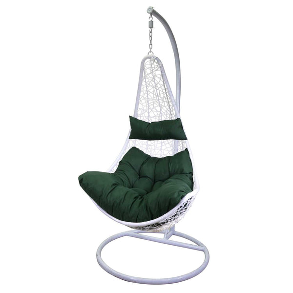 Dondolo Pensile da Giardino 82x65xh124 cm con Cuscini Rialto Bianco sconto