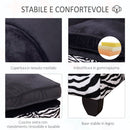 Divano per Animali Domestici con Vano Portaoggetti Nero e Bianco 57x34x36 cm 
