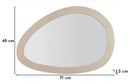 Specchio da Muro Saturno Tortota 71x1,5x48 cm in Ferro e MDF e Specchio Grigio tortora      