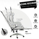 Sedia da Gaming con Orecchie da Coniglio 65x63x136-142 cm Poggiapiedi Cuscini in Pelle PU Nero      