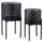 Set 2 Porta Vasi Ø20x36 cm e Ø25x43 cm con Piedistallo in Ferro Nero