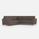 Divano Angolare 5 Posti 248x248x85 cm Yasel in Tessuto Talpa