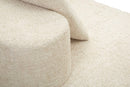 Divano Island Bianco 238x92x78 cm in Spugna e Poliestere Bianco      