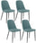 Set 4 Sedie 55x46xH85 cm in Tessuto Tamara Acquamarina
