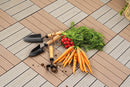 Set 3 Utensili da Giardino Cazzuola Forchetta e Trapiantatrice con Manico in Legno