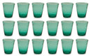 Set 18 Bicchieri Ø9x10 cm in Vetro Villa d'Este Home Tivoli Cancun Verdi