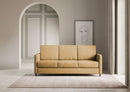 Divano 3 Posti 198x85x85 cm Karay in Tessuto Ocra