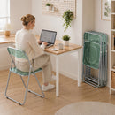 Set 4 Sedie Pieghevoli 47x48x75 cm in Acrilico Trasparenti Verde      