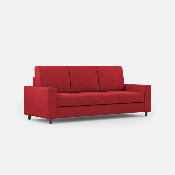 Divano 3 Posti 208x85x85 cm Sakar in Tessuto Rosso prezzo