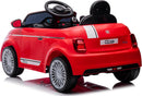 Macchina Elettrica per Bambini Licenza Fiat 500 12V con Telecomando Rosso