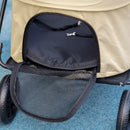 Passeggino per Cani Taglia Piccola con Tettuccio Regolabile e 2 Guinzagli 81x68x98.5 cm Nero e Cachi