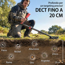 Metal Detector per Adulti 139x26x30 cm 4 Modalità Bobina IP68 Impermeabile Display LCD Nero      