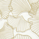 Decorazione Murale 3D Rettangolare 50x85 cm in Metallo Foglie di Ginkgo Oro