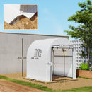 Serra a Tunnel per Orto 1,8x1,8x2 m con Porte Avvolgibili e Finestre in Acciaio e PE Anti UV Bianca      