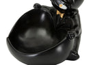 Decorazione Cane Ball Svuotatasche 18,5x20,5x20 cm in Resina Nero e Oro      