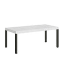  Tavolo Allungabile 180-440x90x77 cm Everyday Premium Bianco Frassino Gambe Antracite