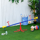 Altalena per Bambini da Giardino 182x77x43 cm in Metallo Multicolor