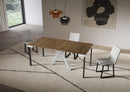 Consolle Allungabile 90-196x40x77 cm Saki Small Evolution Noce Gambe Bianche 