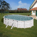 Piscina Ovale Fuori Terra 500x300xh132 cm in Acciaio e PVC Gre Groenlandia