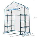 Serra da Giardino con Porta Avvolgibile 143x73x195 cm in Acciaio e PVC Verde