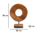 Scultura Dorat Cerchio 20x10x28 cm in Teak Riciclato         