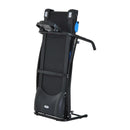 Tapis Roulant Elettrico Pieghevole Schermo LCD Velocità: 1-12Km/h con Tubi d'Acciaio Nero 146x69x125 cm 
