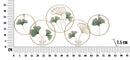 Porta Candele da Muro Greenery 80x7,5x35,5 cm in Ferro e Vetro Multicolor      