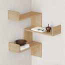 Libreria Angolare 90x22x60 cm in MDF Luksa Rovere