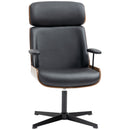 Sedia Poltrona Operativa da Ufficio 62x76,5x105 cm in Similpelle Nera