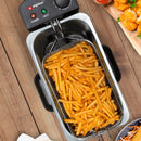 Friggitrice da Cucina 3 Litri Potenza 2000 Watt Temperatura Regolabile e Spia Controllo      