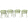 Set 4 Sedie da Giardino 60x56x75 cm dal Design Moderno Impilabili Verde