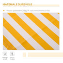 Tenda da Sole Avvolgibile a Parete 3x2.5m Arancione e Bianco 